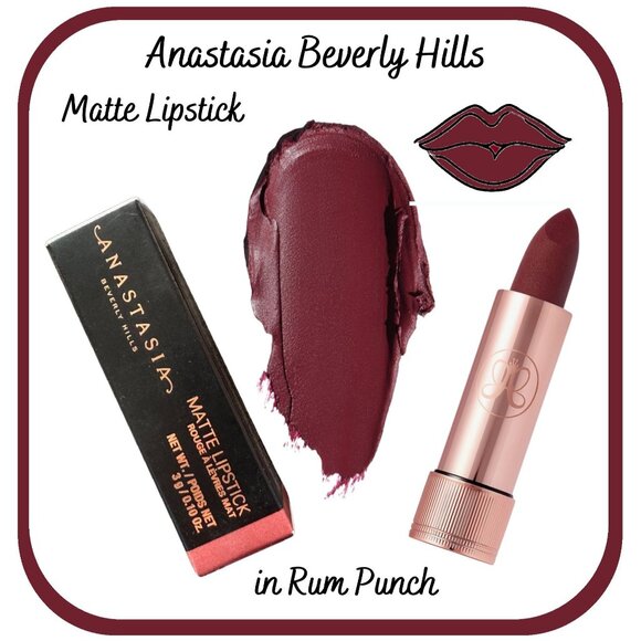 Anastasia Beverly Hills Matte Lipstick Rum Punch Full Pigment Full Size 3g - Picture 2 of 8